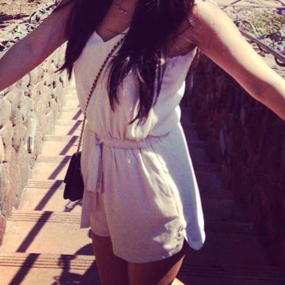 Ivory lace romper